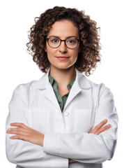 Obraz premium PNG Young british female scientist standing glasses adult.