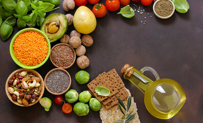 healthy food products cereals vegetables and spices