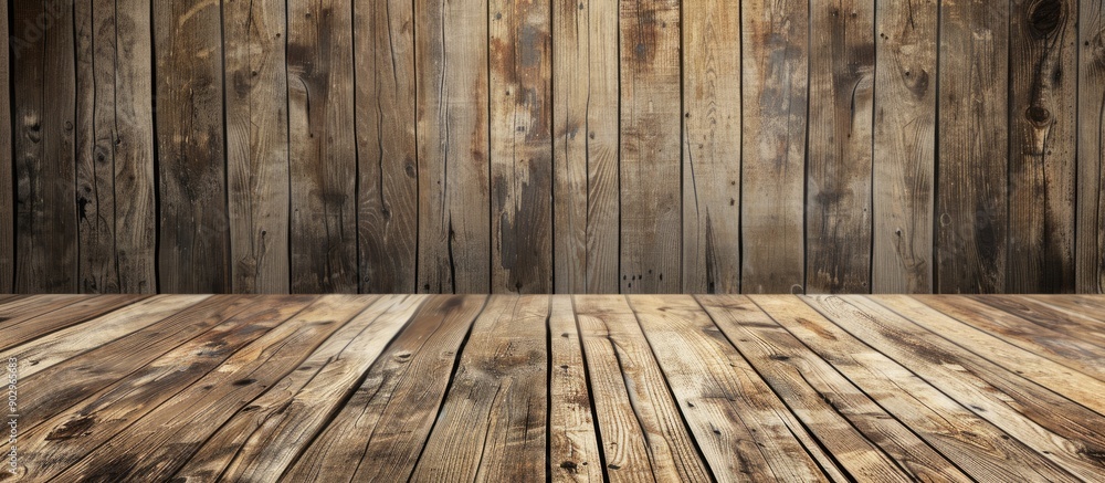 Poster Free wooden texture background with ample copy space for product or advertisement text in design layout