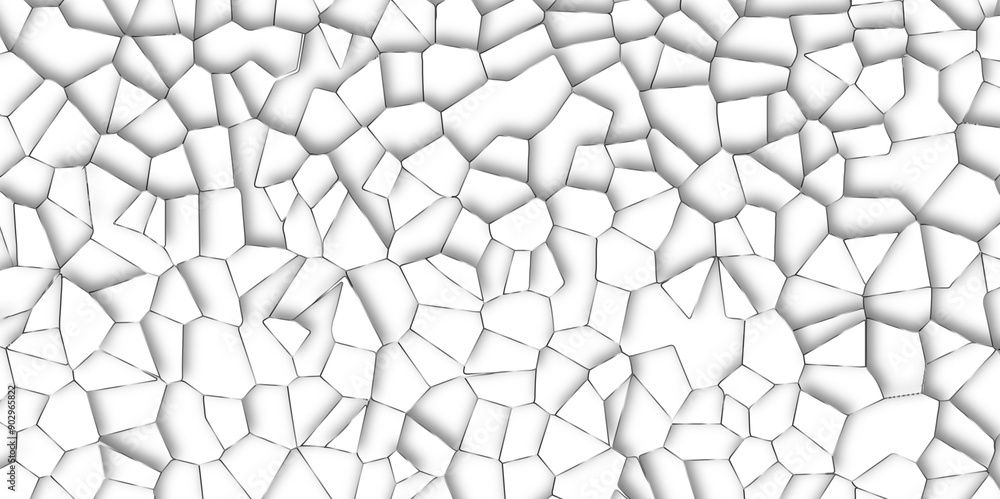 Poster abstract white broken stained-glass background with colorful line. geometric seamless pattern with 3