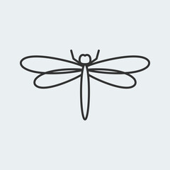 Dragonfly icon vector design