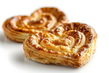 Fototapeta premium Delicious Heart-Shaped Pastries Perfect for Any Occasion