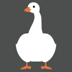 goose on white background, A cute Geese vector Art illustration eps 10.eps