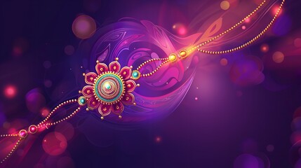 Raksha Bandhan illustration in a free vector gradient, Generative AI.