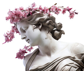 PNG  Portrait flower sculpture blossom.