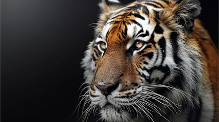 portrait of head tiger on a white background