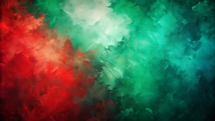 Obraz premium Abstract Symphony of Crimson and Emerald Generative AI