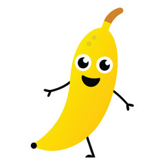 Fototapeta premium a funny Banana, cartoon character, vector illustration, 