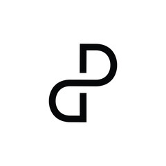 DP or PD monogram letter logo design