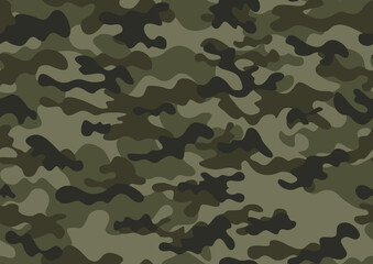 Fototapeta premium army khaki camouflage, forest seamless pattern, hunting print