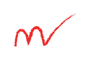 Hand-drawn initial letter M logo design