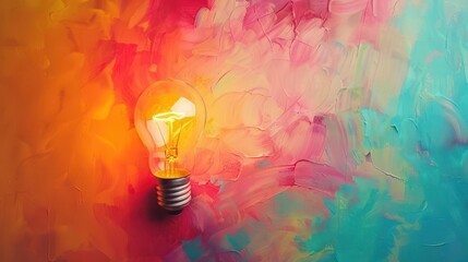 Creative workshop with idea generation exercises, right-aligned, pastel background, high resolution,