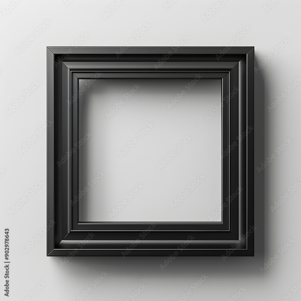 Aufkleber minimalist black square frame isolated on white background