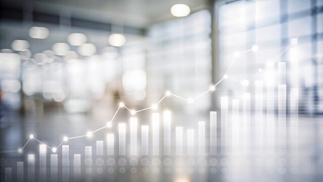 "Professional Blurred Background with Business Data" – Professional blurred background with a clear overlay of business data and statistics.
