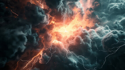 The Lightning effect background isolation, Illustration