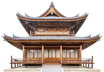Naklejka premium PNG Wooden temple building architecture worship housing.
