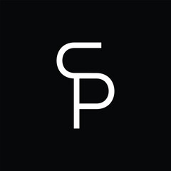 SP or PS monogram letter logo design