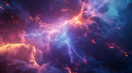 The Lightning effect background isolation, Illustration