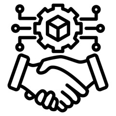 Smart Contract Icon For Design Element