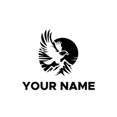 Obraz premium black eagle vector