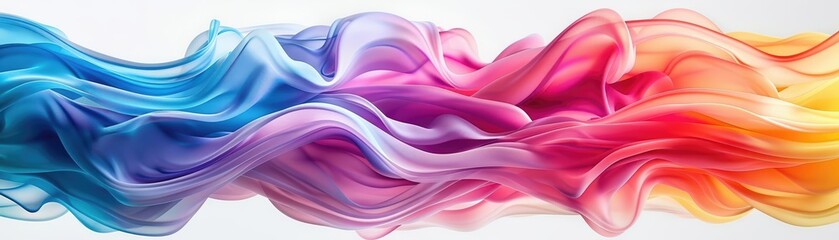 Obraz premium A Close-up Shot of a Fluid rainbow silhouettes, diverse liquid outlines