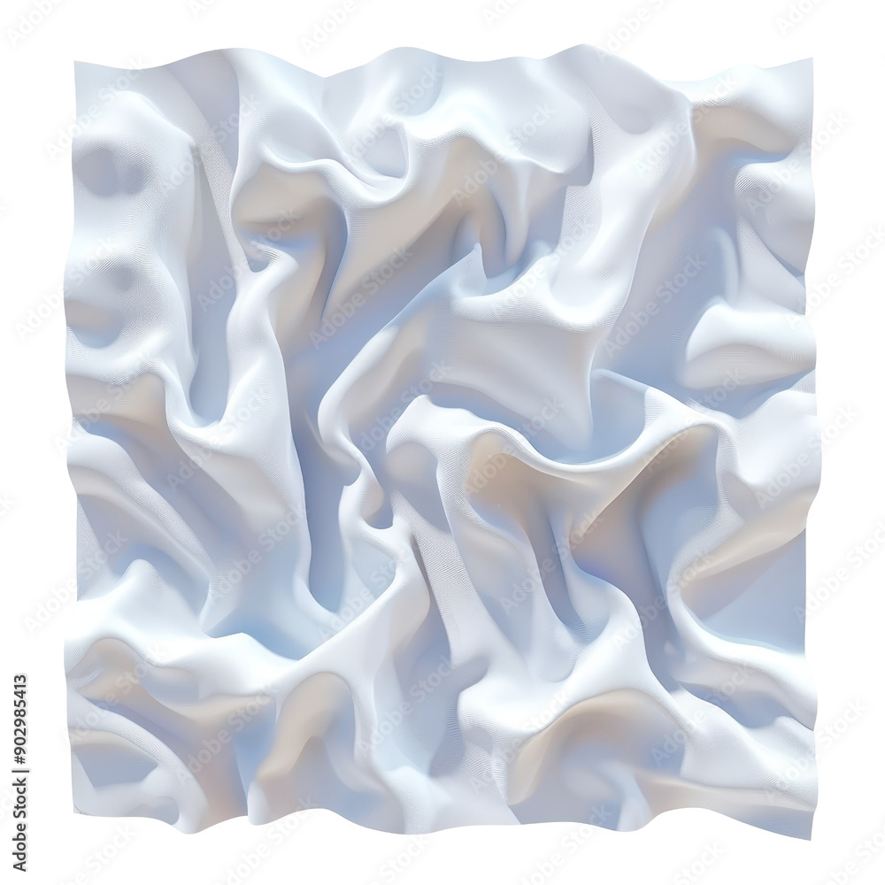 Poster abstract artistic fabric texture with fluid, flowing waves in a white color, perfect for background 