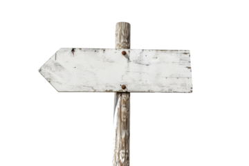 Wooden sign boards isolated on transparent background