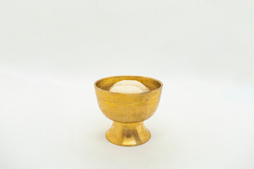 A Bowl of Rasgulla Indian Sweet Cottage Cheese in Syrup for Diwali