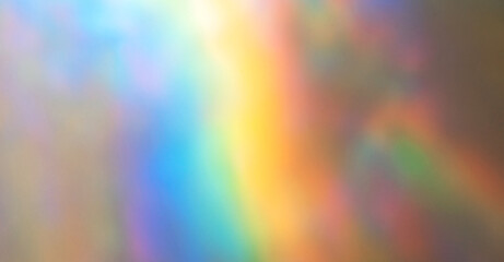 Background of blurred rainbow hologram close up.