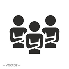 professional manager or employee icon, leadership crew, mentor, flat vector illustration
