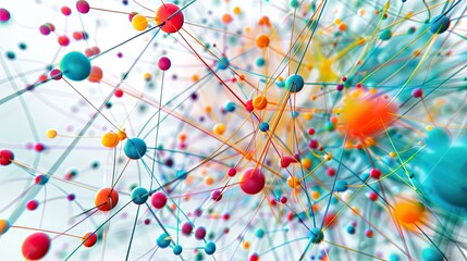 Abstract representation of data flow in a business network, highlighting connectivity and innovation