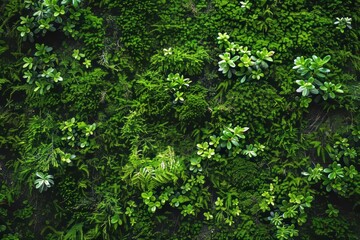 Obraz premium Green Moss Background: A Lush and Textured Surface, generative ai