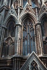 Highly detailed gothic architecture Model illustration, Closeup, noblur