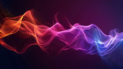 Obraz premium Vibrant Waves of Colorful Light in Abstract Design