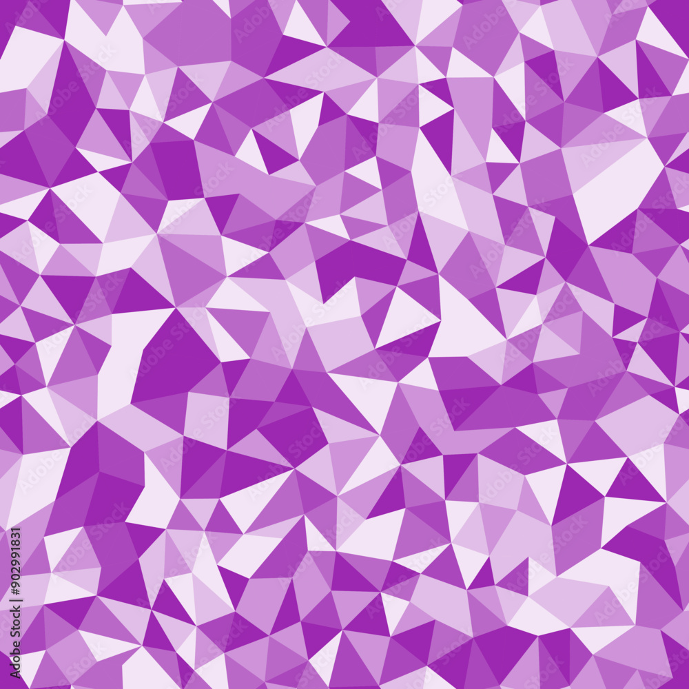 Poster pattern of triangle shapes. small triangles size. repeatable pattern. purple haze color palette. ama