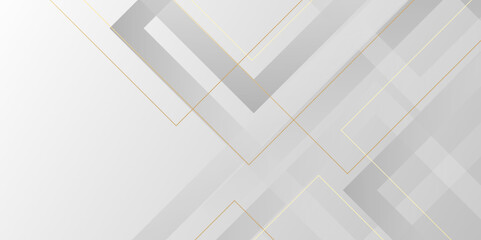 multiple gray paper overlap on the gray background with silver color square pattern on banner with shadow. creative geometric rectangle pattern texture. vector illustration Minimalist, trendy design.