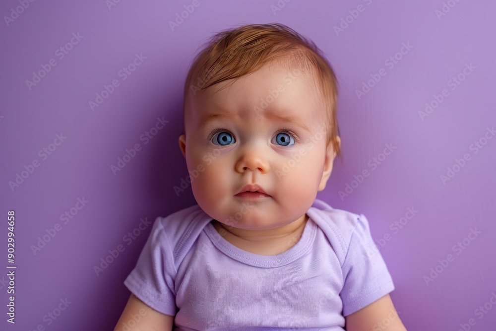 Canvas Prints a baby with blue eyes