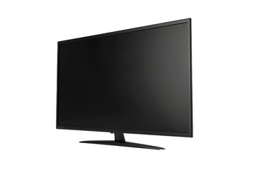 Ultra-thin smart LED TV display isolated on transparent background