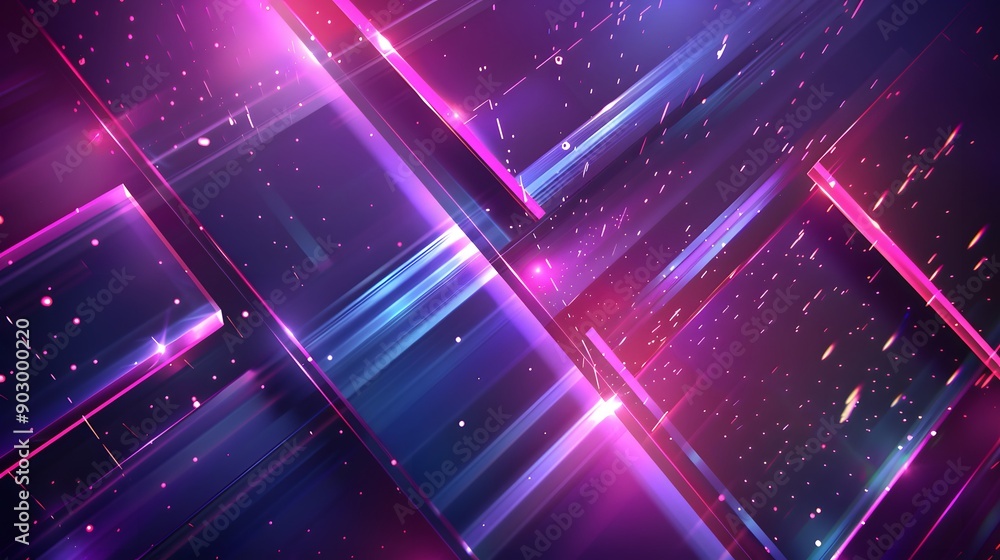 Poster sophisticated geometric background with overlapping translucent squares in cool tones