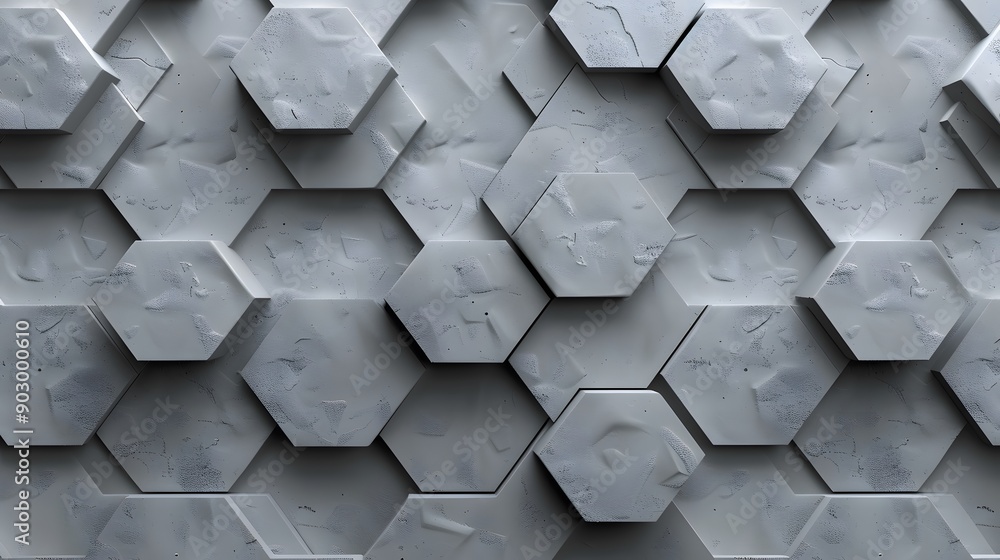 Aufkleber a textured geometric background with raised hexagonal patterns in varying heights