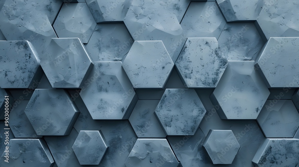 Aufkleber a textured geometric background with raised hexagonal patterns in varying heights