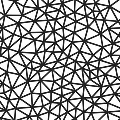 Fototapeta premium Minimalistic triangles background. Small triangles size. Bold lines weight. Repeatable pattern. Seamless tileable vector illustration.