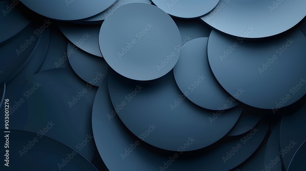Aufkleber an elegant geometric background with overlapping circles creating a sense of movement
