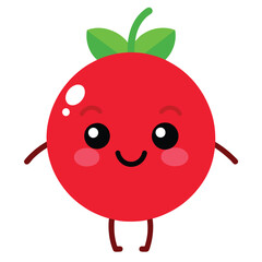 Obraz premium a funny smiling Currant, cartoon character, vector illustration, 