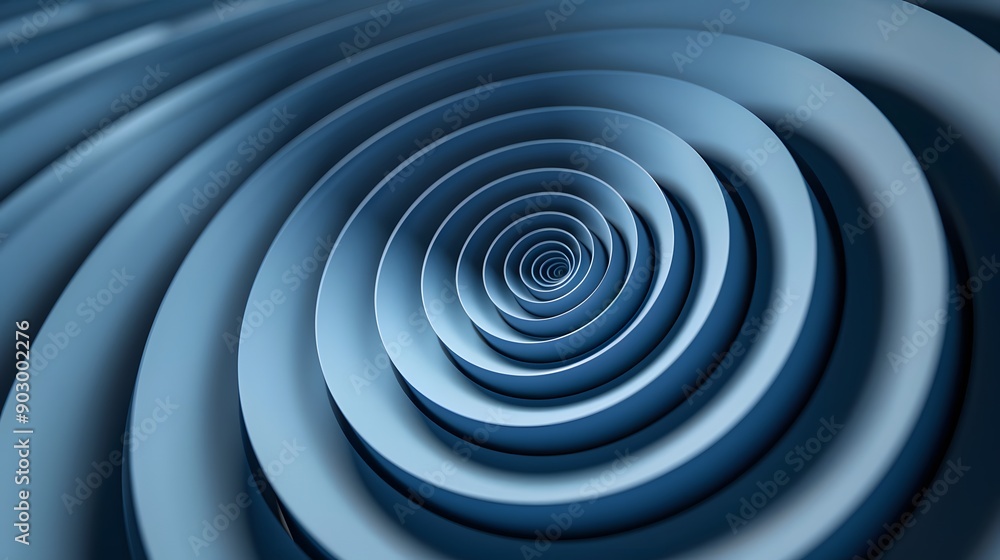 Poster a mesmerizing 3d geometric background with concentric circles forming an optical illusion