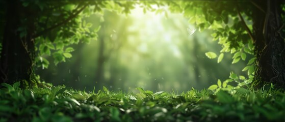 Explosion of wonder in a magical forest