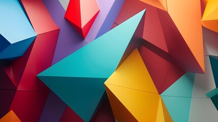 A minimalist geometric background with clean lines and sharp angles in bold colors 