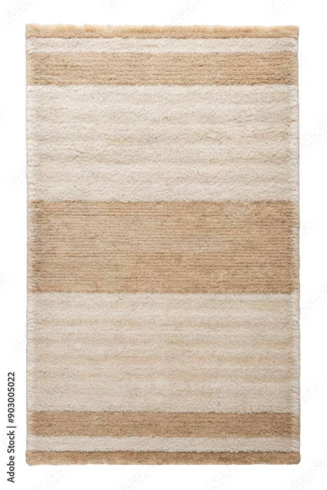 Poster striped beige floor rug with a soft texture, perfect for adding a stylish and comfortable touch to a