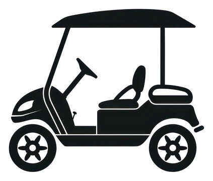 black golf cart side view clip art preview