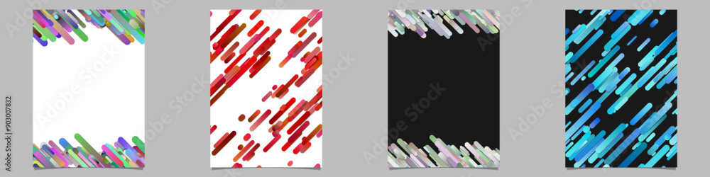 Poster gradient stripe brochure background collection